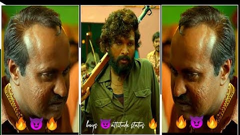 PUSHAPA STATUS 🔥😈 / pushpa attitude status ❌pushpa full screen status || alluarjun angry dailgue