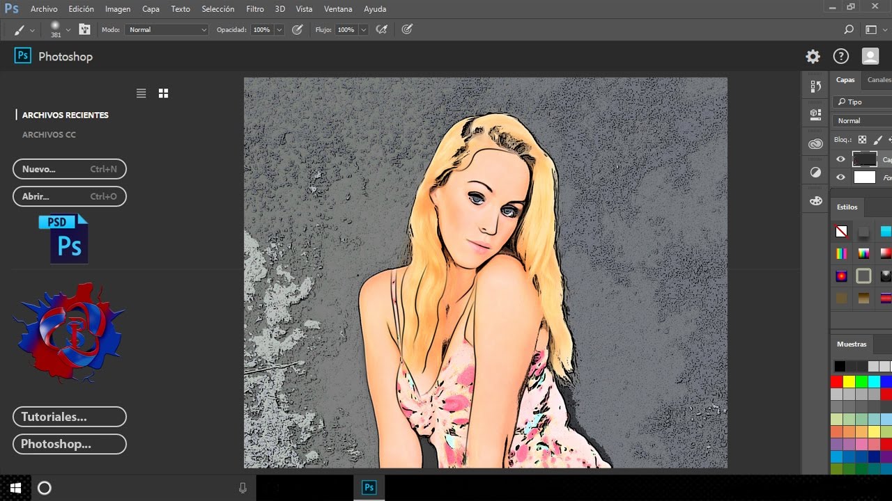 Tutorial de photoshop cc 2017 Efecto Pintura Digital