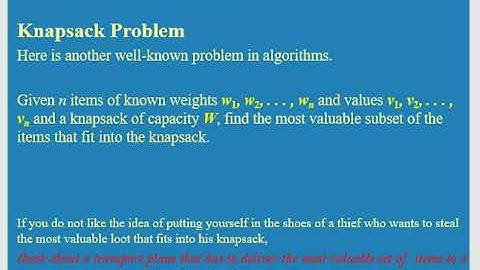 Brute Force 0-1 Knapsack Problem Part 2