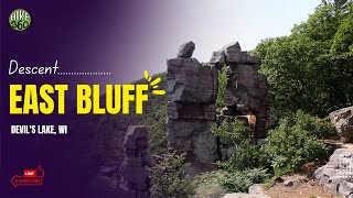 Devil's Lake, WI - East Bluff Descent (Hike 360° VR Video)