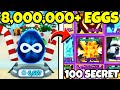 I Hatched 100 CHRISTMAS SECRET Pets After 8,000,000+ EVENT EGGS in Bubble Gum Simulator INFINITY