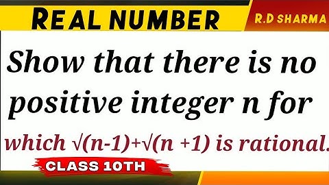 prove that there is no positive integer n for which sqrt{n-1}+sqrt{n+1}\) is a rational number.