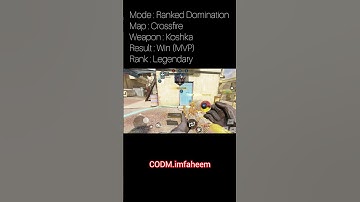 Koshka MVP Snipes 🔥 | Crossfire Domination | CODM Legendary Gameplay