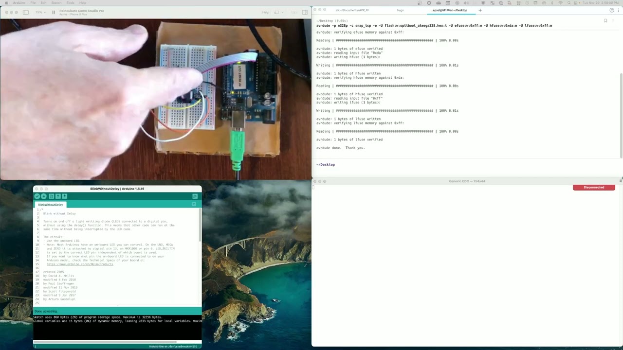 How to Upload FlashForth (and Optiboot) to the Arduino Uno