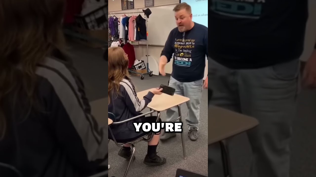 Teacher Smashes Her Phone 