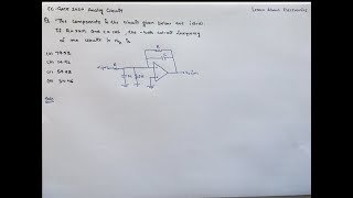 EC Gate- 2020 Analog Cicuit (Op amp cut off frequency)