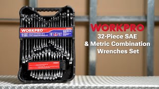 WORKPRO® Tools | 32 PCS SAE & Metric Combination Wrenches Set