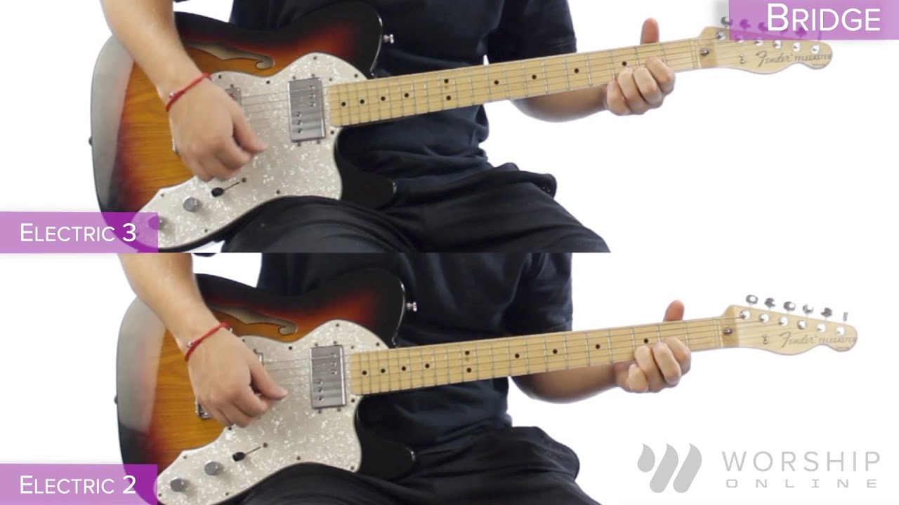 Oceans Hillsong United Electric & Acoustic Guitar Tutorial YouTube