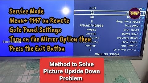 How to Flip Rotate or Mirror the Screen in LED TV by Service Menu|Fix Upside Down Picture|Tv Repair