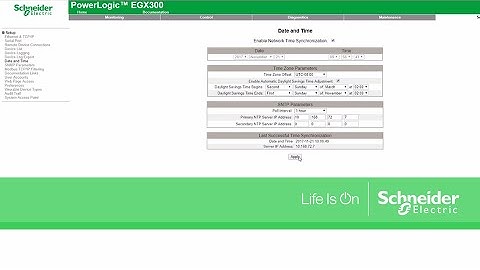 Configuring Network Time Synchronization on PowerLogic EGX300 | Schneider Electric Support