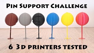 Pin Support Challenge - test with 6 different 3D printers