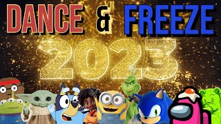 Dance and Freeze 2023 | New Year Freeze Dance | Brain Break | New Year Song | PhonicsMan Fitness