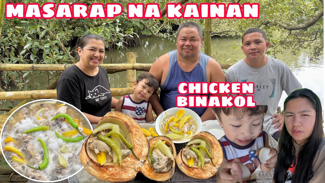 MASARAP NA KAINAN SA PALAISDAAN | NAGLUTO NG CHICKEN BINAKOL SA TABING ILOG