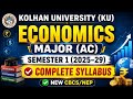 Kolhan University KU Economics Major (AC) Syllabus Semester 1 (2025-29) | KU Economics Syllabus