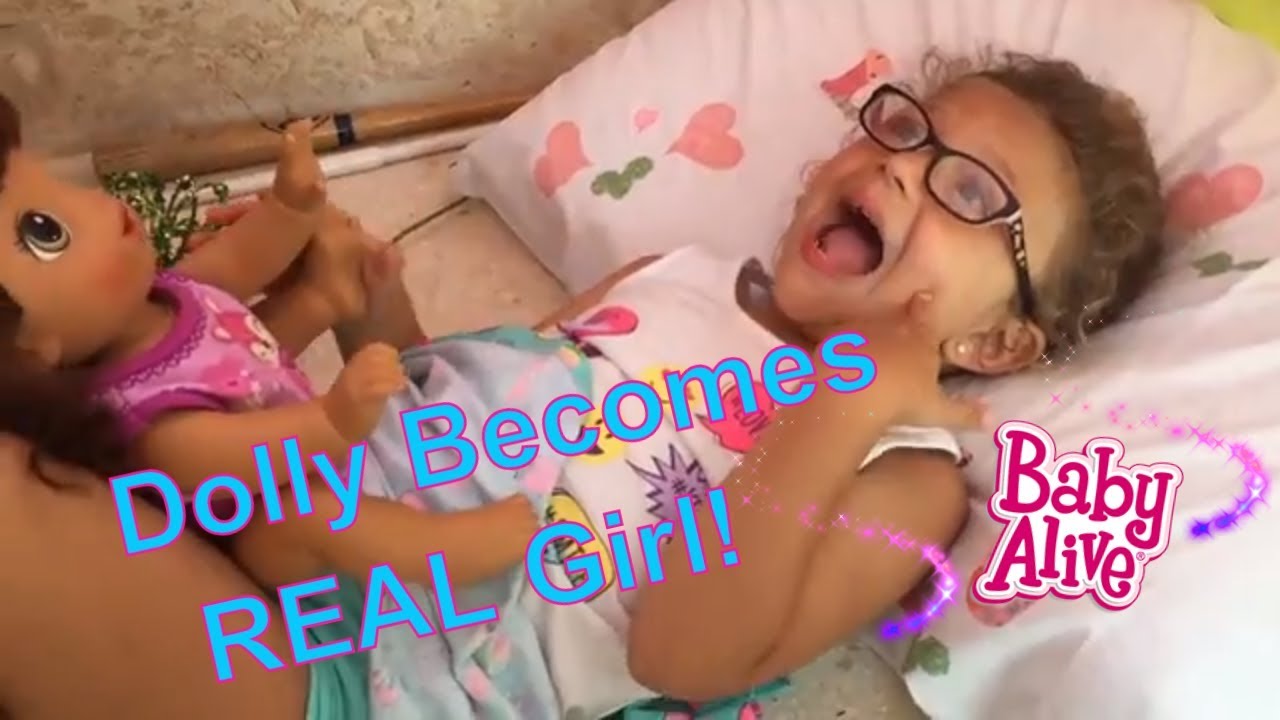 Gia turns Baby Alive Doll into a Real Girl- Huge Fail! What Should Gia Do???