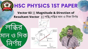 Vector 03 || Magnitude & Direction of Resultant Vector  || লব্ধি,লব্ধির মান ও দিক নির্ণয়
