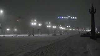 Сильный снегопад в Новороссийске