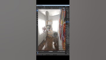 short - blender interior modeling timelapse - part 08 - 4x timelapse