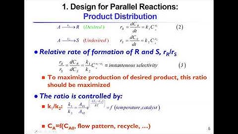 CHEN 422: Week #7 - Parallel Reactions