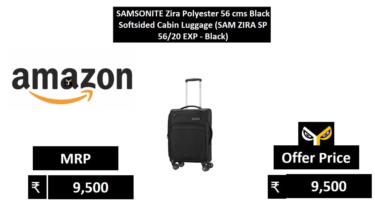 SAMSONITE Zira Polyester 56 cms Black Softsided Cabin