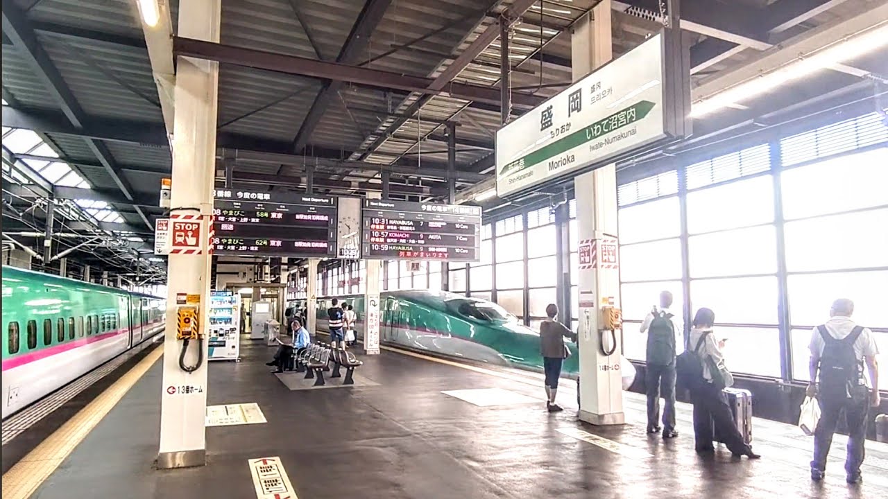 《乗り換え》盛岡駅、IGRいわて銀河鉄道線から東北新幹線へ。 Morioka