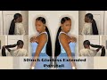 EASY GLUELESS Extended Ponytail on Relaxed Hair | Antonette Shay