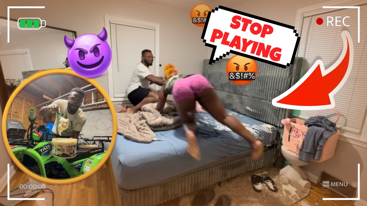 DUMPING MELTED ICE CREAM 🍨 ON MY SLEEPING FIANCÉ WHILE SHE’S SLEEPING 💤 *Bad Idea* (Prank Wars)