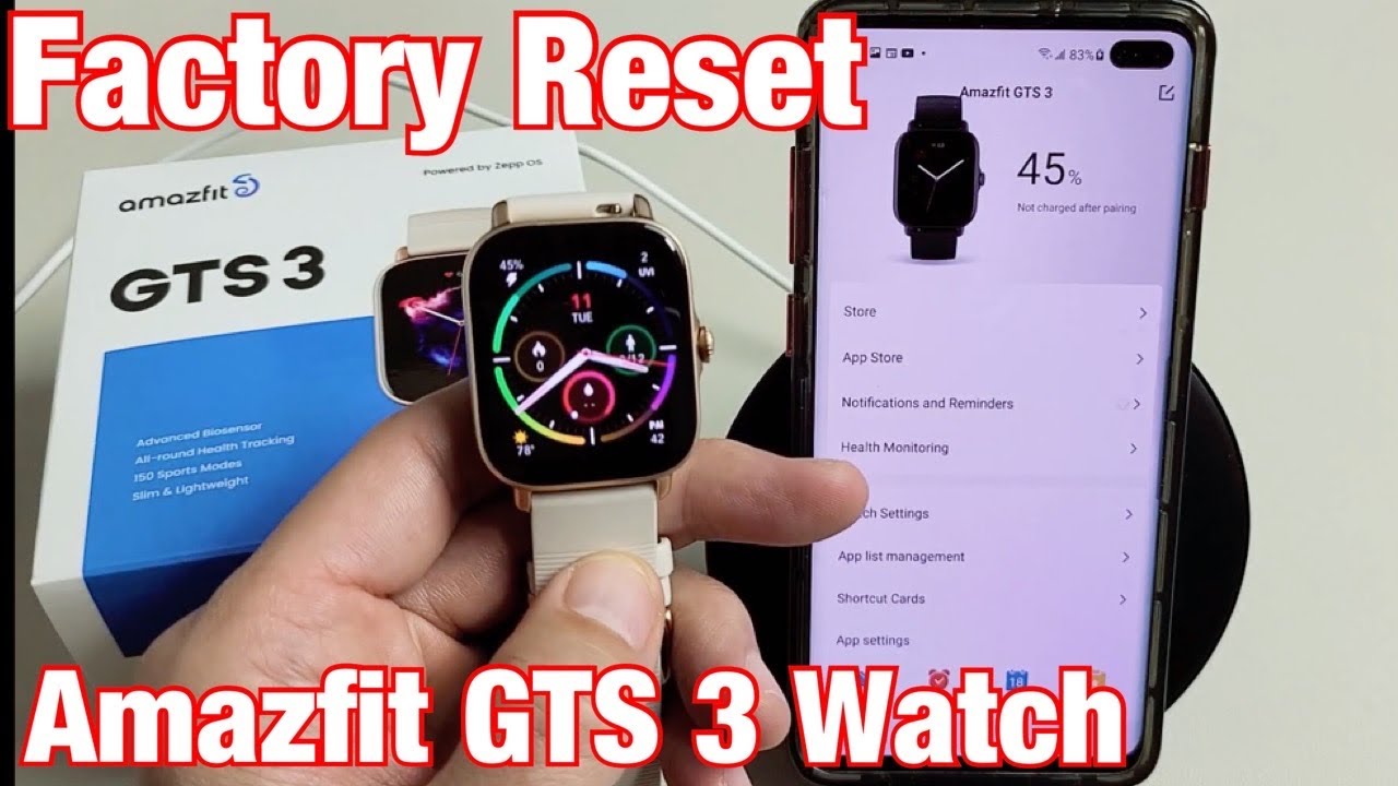 Amazfit GTS 3: How to Factory Reset (for clean slate or resell) - YouTube