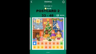 Nonogram Christmas 2nd Postcard level 33-48