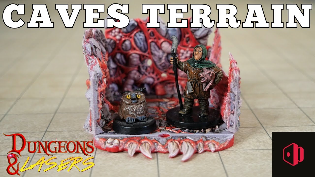 Dungeons and Lasers Prepainted Terrain Caves Kickstarter First Look
