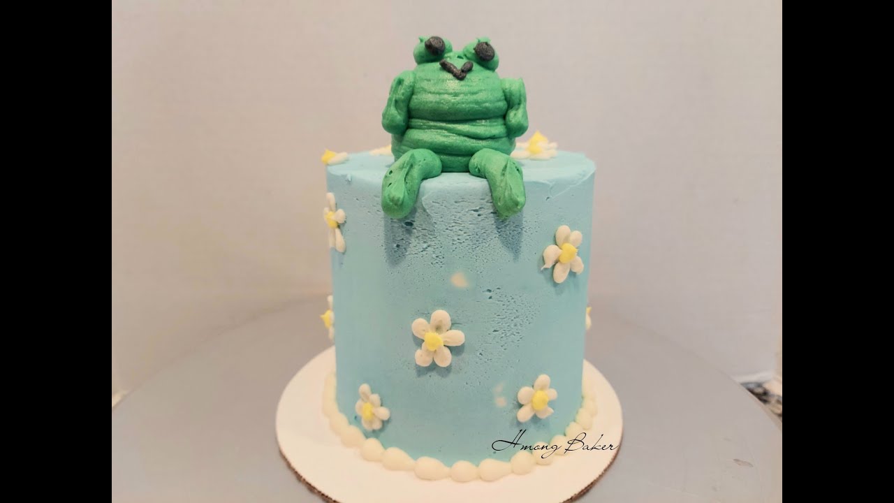 I Made The Pinterest Tik Tok Frog Cake For My Daughter S Birthday Youtube