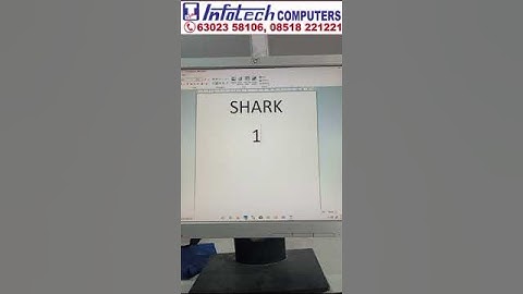 Create Shark in  Word Document | Infotech Computers Bhagya Nagar Kurnool 6302358106 #training