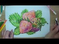 Малюємо полуницю. Фломастери - Рисуем клубнику - Фломастеры. Draw a strawberry. Felt-tip pens.