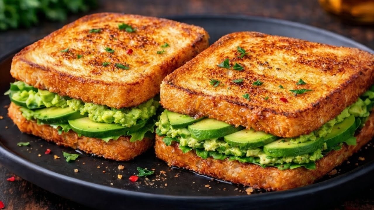 Эти бутерброды я готовлю для особых случаев! Вкусный тост с сыром и авокадо!