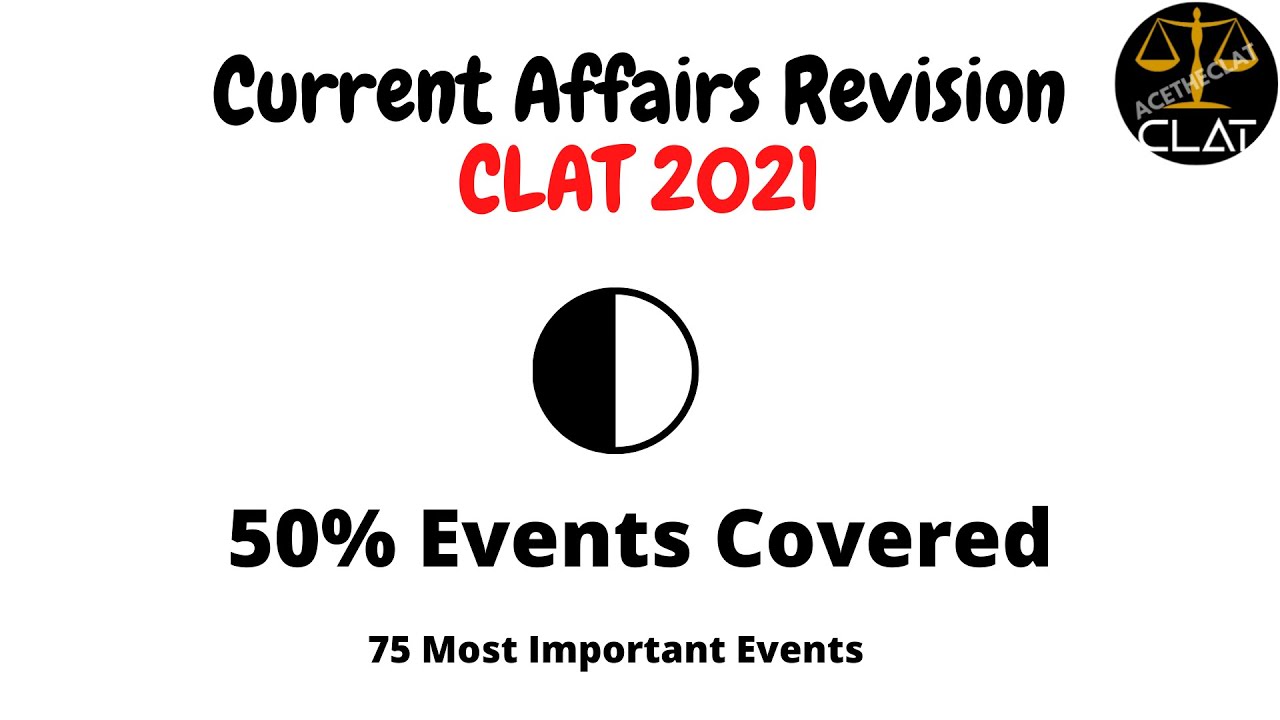 Current Affairs Revision for CLAT 2021! 