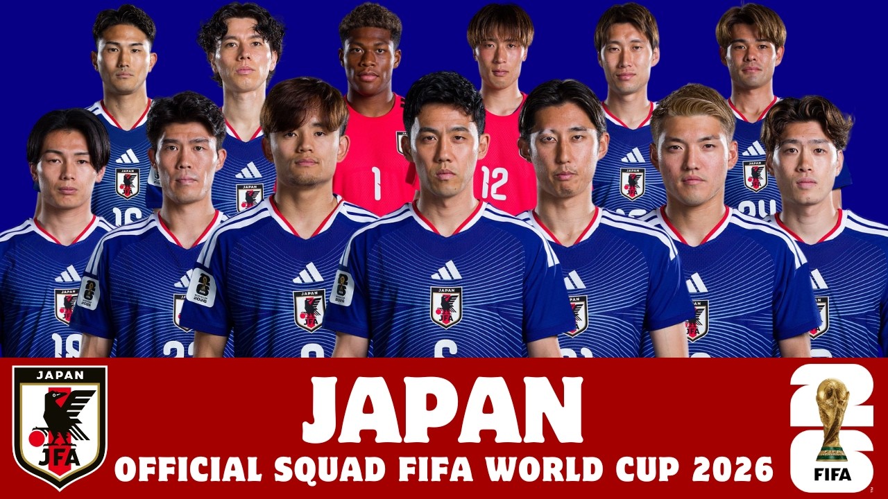 JapanR-WORLDです。 Japan Official Squad For FIFA World Cup 2026 | Japan Squad FIFA