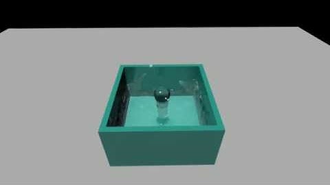 water splash Maya animation  test 2