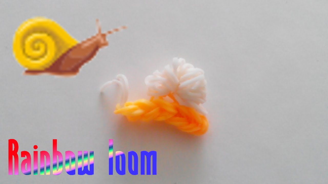 УЛИТКА из резинок Rainbow loom bands Snail loom bands charm how to