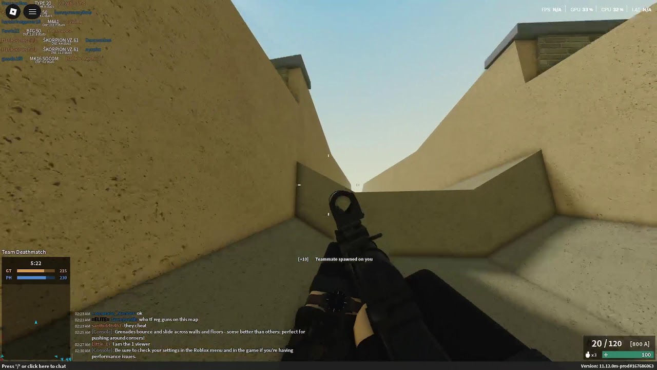 Chilling on Bloxstrike and Phantom Forces  & Maybe Other Roblox Games