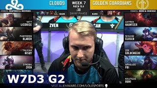 Cloud 9 vs Golden Guardians | Week 7 Day 3 S10 LCS Spring 2020 | C9 vs GG W7D3