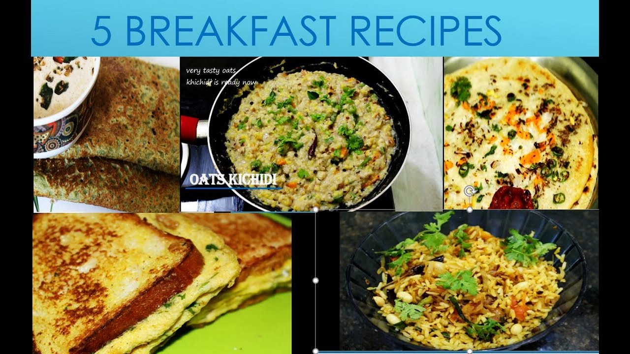 5 Healthy Breakfast recipes in Telugu - Quick and easy breakfast ...