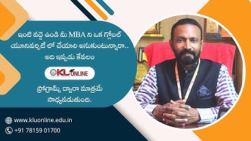 MBA Online Program | KL University