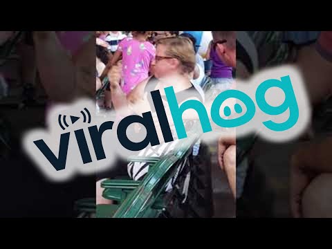 Woman Pops Kids Beach Ball at Concert || ViralHog