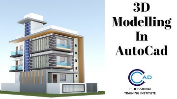 autocad 3d house modeling tutorial part - 2
