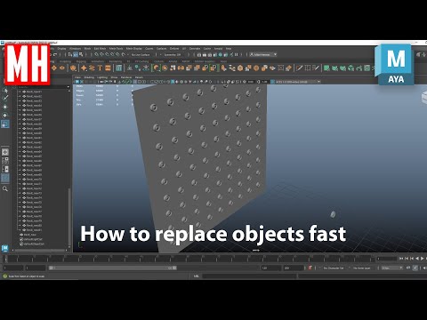 Maya 2023 tutorial : How to replace a large amount of objects FAST