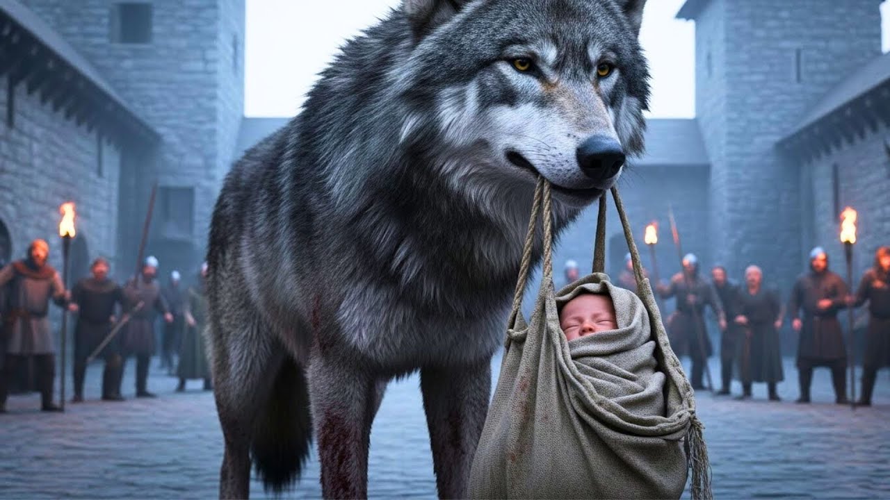 UN LUP A INTRAT ÎN CASTEL CU UN BEBELUȘ… IAR CE A URMAT A ȘOCAT PE TOȚI!