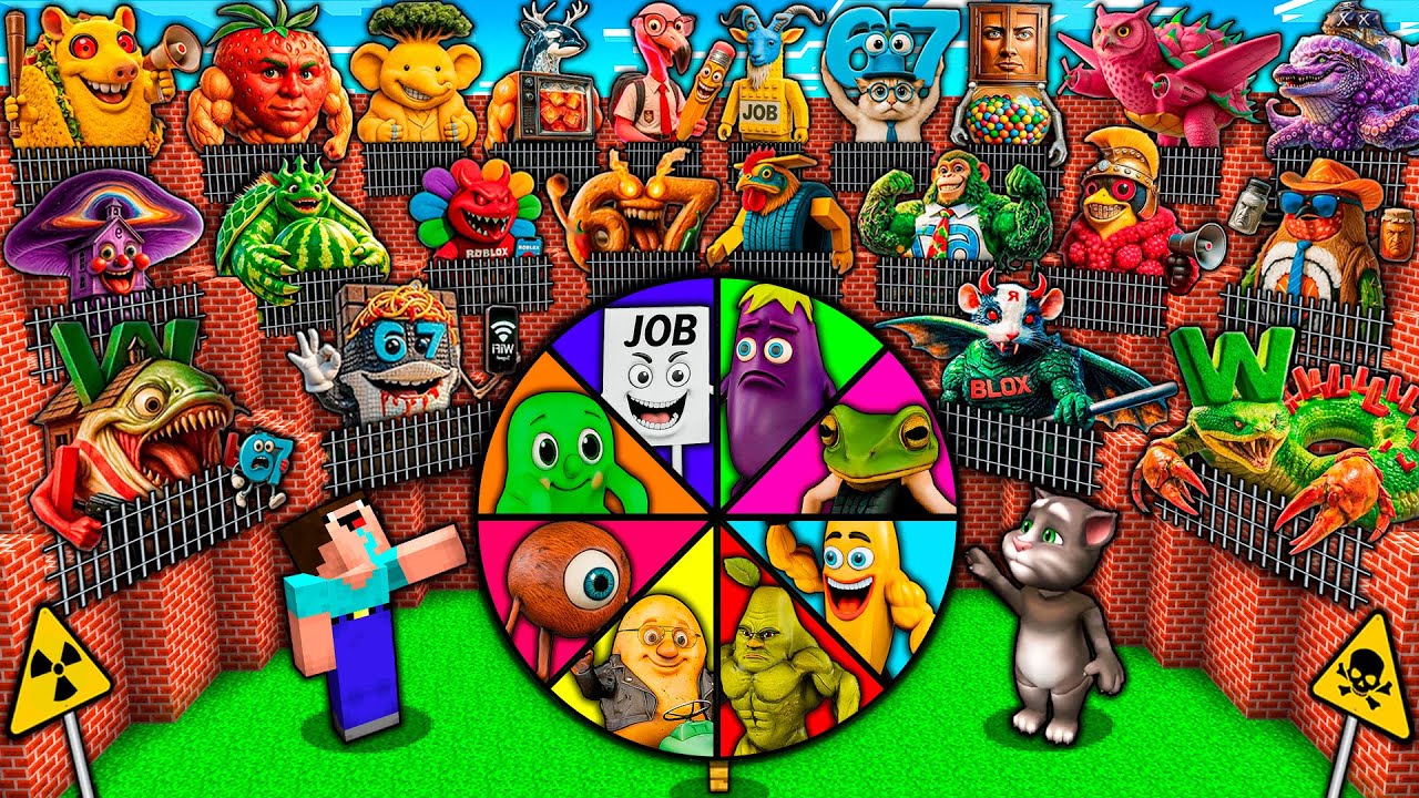 CHOOSE the RIGHT ITALIAN MEME in SURVIVAL MAZE - TUNG TUNG SAHUR - 67 - MINECRAFT Animation Gameplay