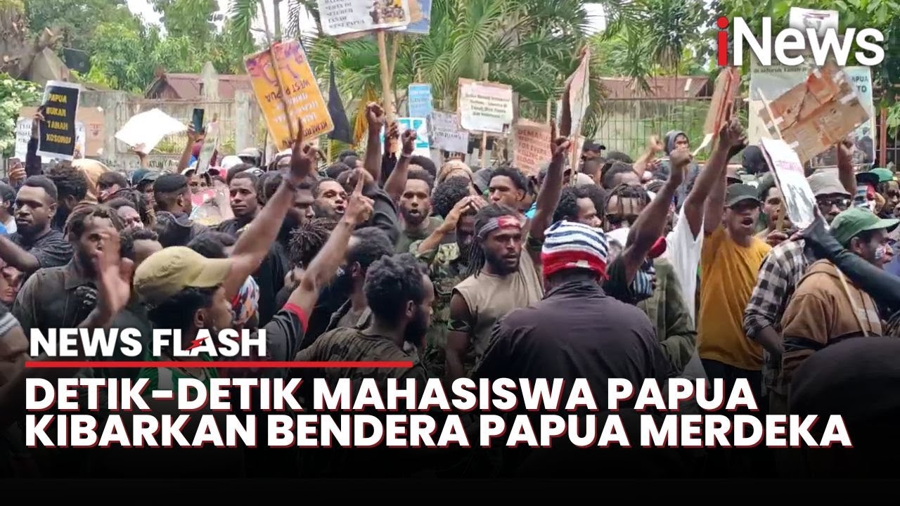 Bawa Bendera Bintang Kejora, Aliansi Mahasiswa Papua Demo di Jogja Berujung Ricuh | News Flash