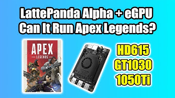 LattePanda Alpha Apex Legends Test Stock VS GT1030 VS 1050Ti eGPU
