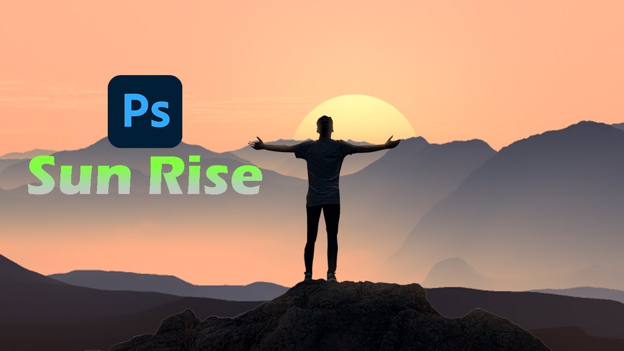 Sunrise photo manipulation in photoshop
